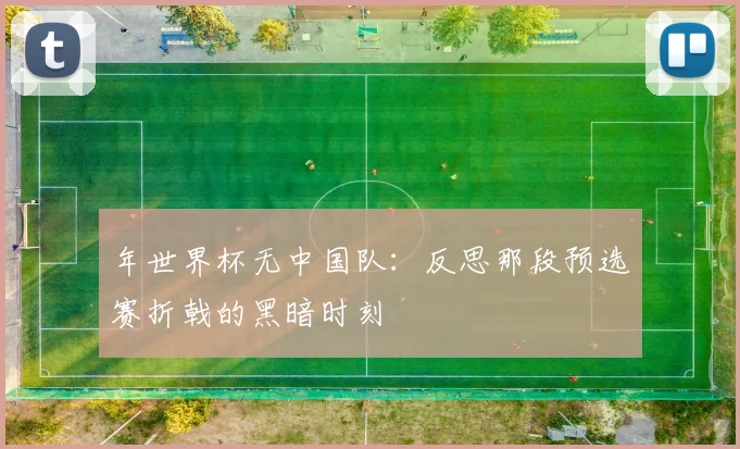 年世界杯无中国队：反思那段预选赛折戟的黑暗时刻